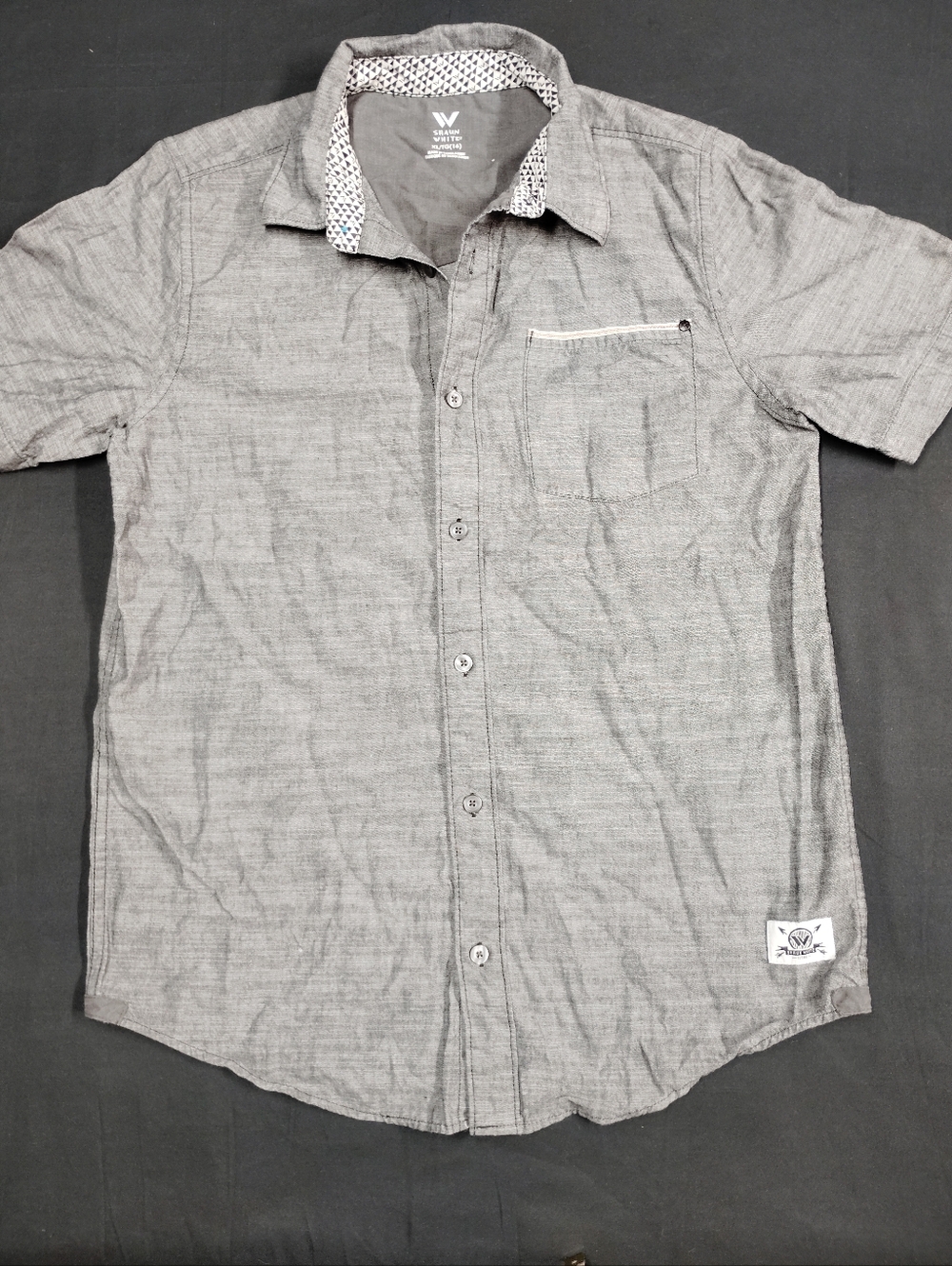 Shaun White Gray Short Sleeve Button-Down Shirt